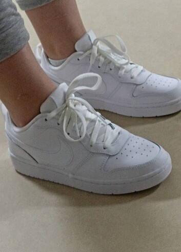 Nike court borough beyaz kadın sneaker 