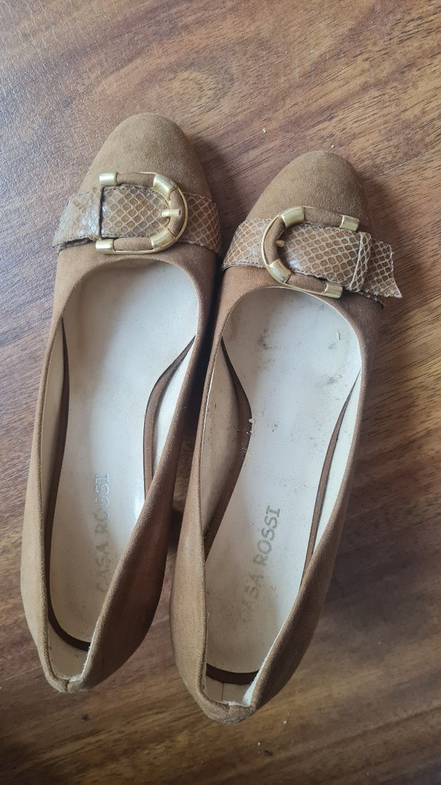 camel süet Dolgu Topuklu Vintage Stiletto - Görsel 5