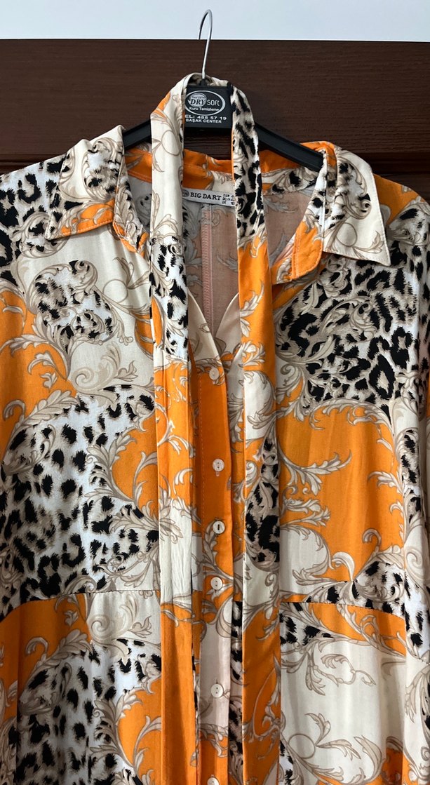 Bohem Desenli Uzun Kol Elbise - Görsel 2