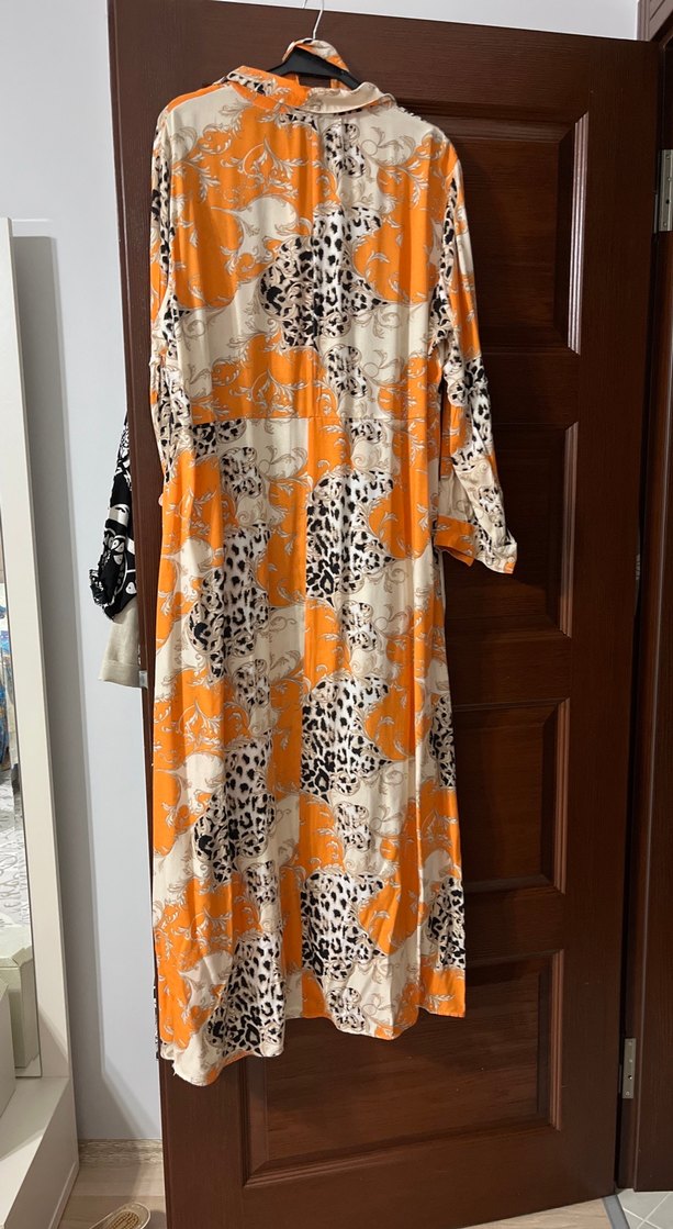 Bohem Desenli Uzun Kol Elbise - Görsel 3