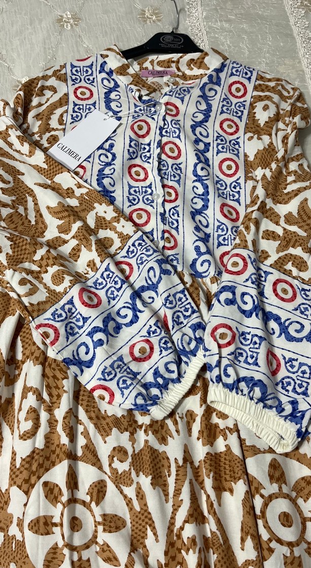 Bohem Çok Renkli Uzun Kollu Elbise - Görsel 4