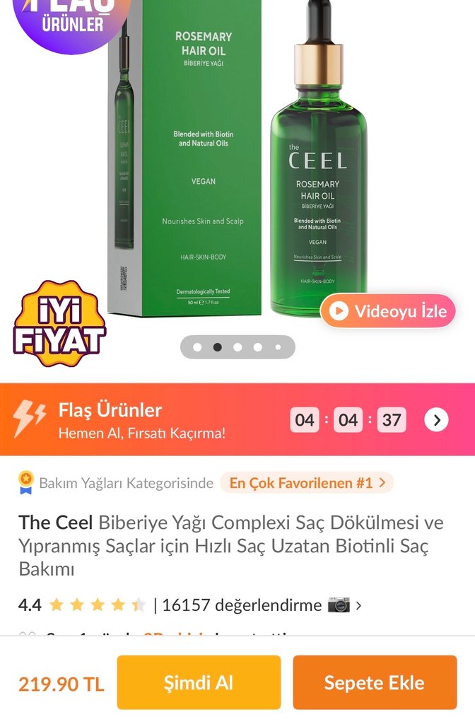 CEEL Biberiye Saç Yağı 50 ml - Görsel 3
