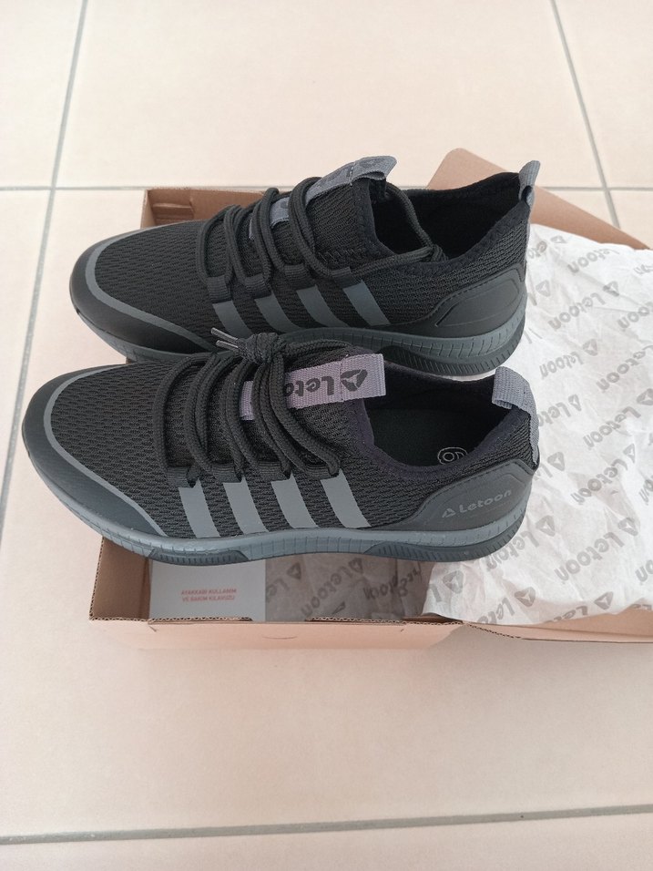 Gri Bağcıklı Erkek Spor Ayakkabı - Görsel 5