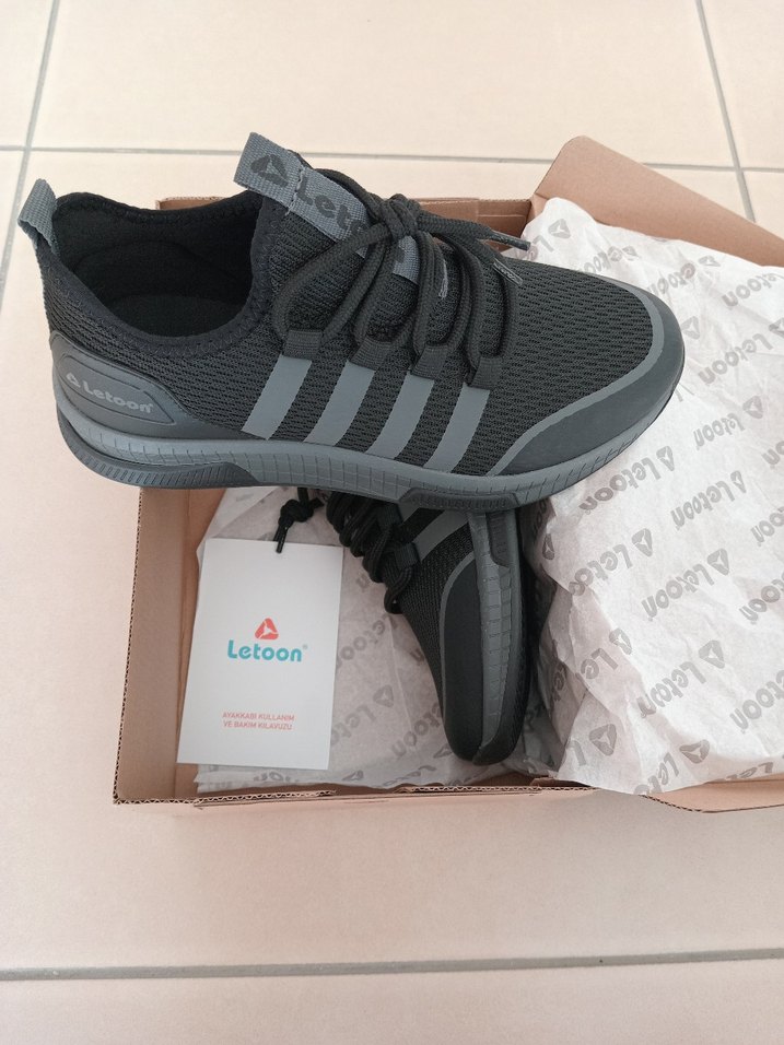 Gri Bağcıklı Erkek Spor Ayakkabı - Görsel 2