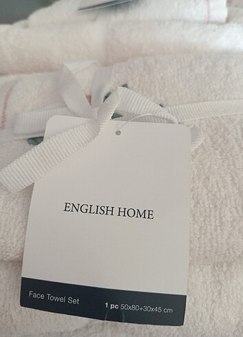  Beden beyaz Renk English Home ikili havlu seti