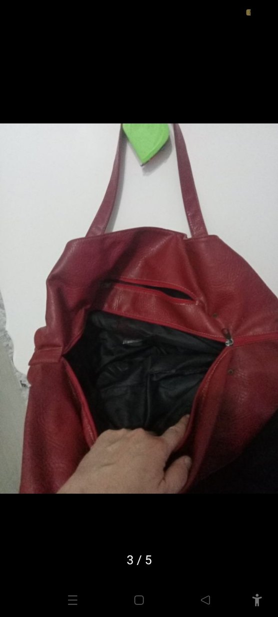 Bordo Deri Kadın Omuz Çantası - Görsel 3