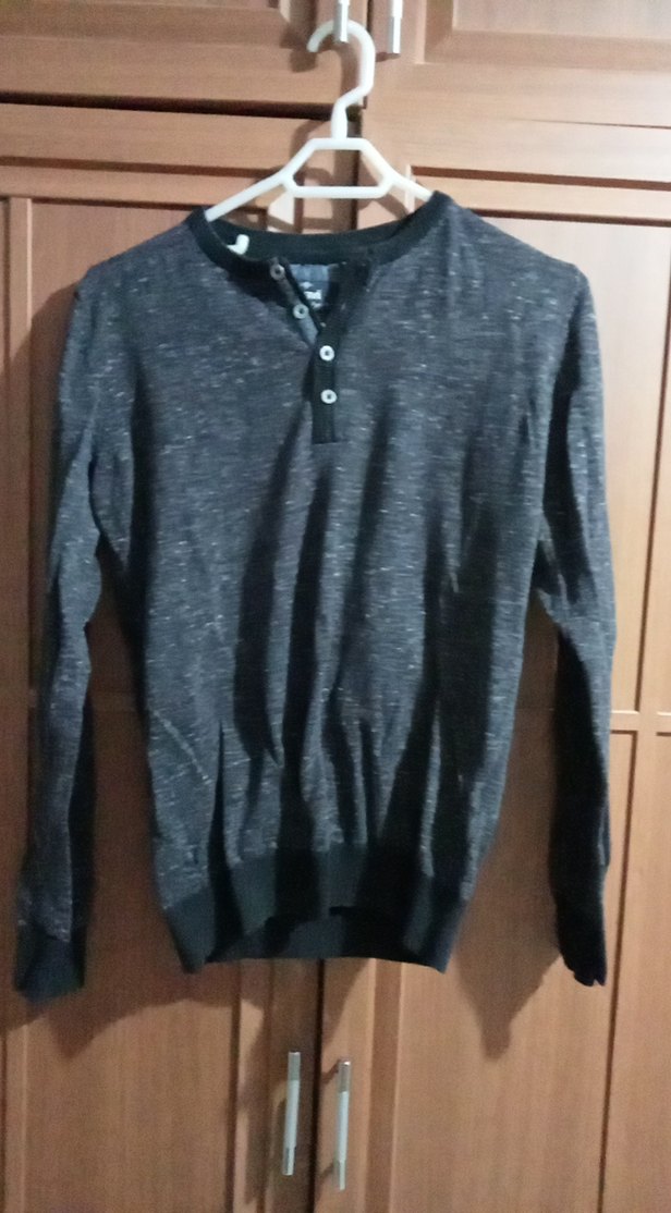 Düğmeli Erkek lacivert Yün Hırka - Görsel 5