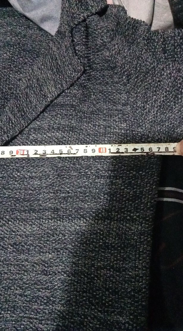 Düğmeli Erkek lacivert Yün Hırka - Görsel 3