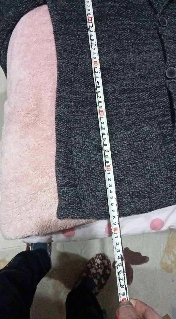 Düğmeli Erkek lacivert Yün Hırka - Görsel 4