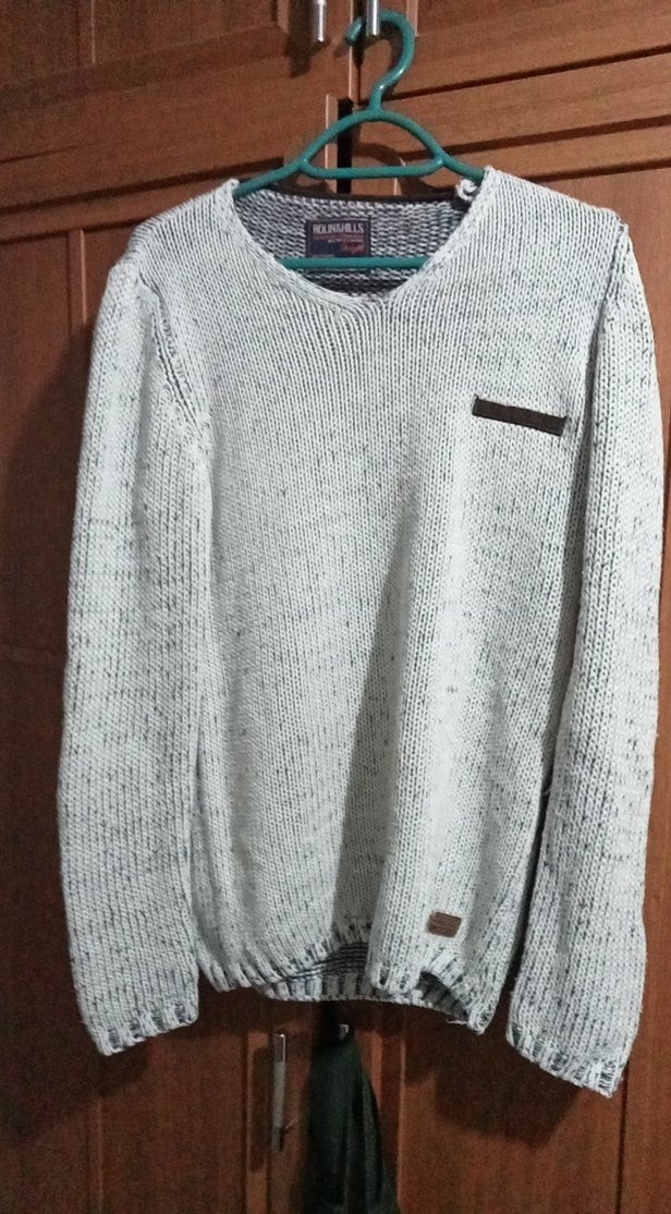 Beyaz siyahOversize Triko Kadın Kazak - Görsel 4