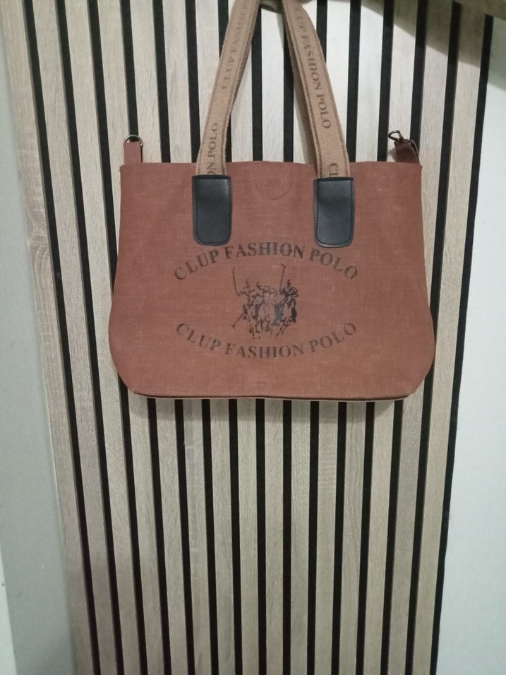 Bej Deri Kadın El Çantası - Görsel 2