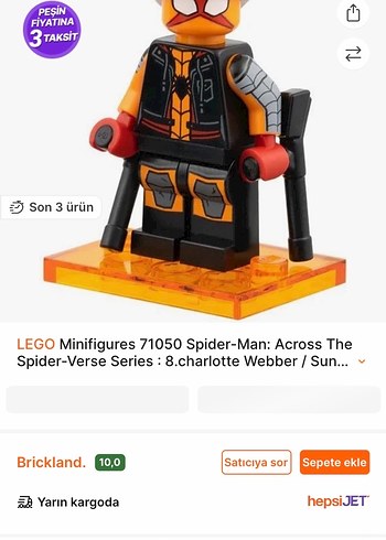 Diğer LEGO Spider-Man Minifigür 71050 | Gardrops