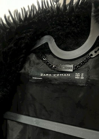 Zara Siyah Kürklü Kadın Kışlık Mont - Görsel 5