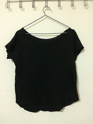 Geniş yaka geniş kol T-shirt