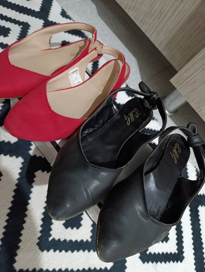 Kırmızı Tokalı Kadın Blok Topuklu Stiletto - Görsel 2