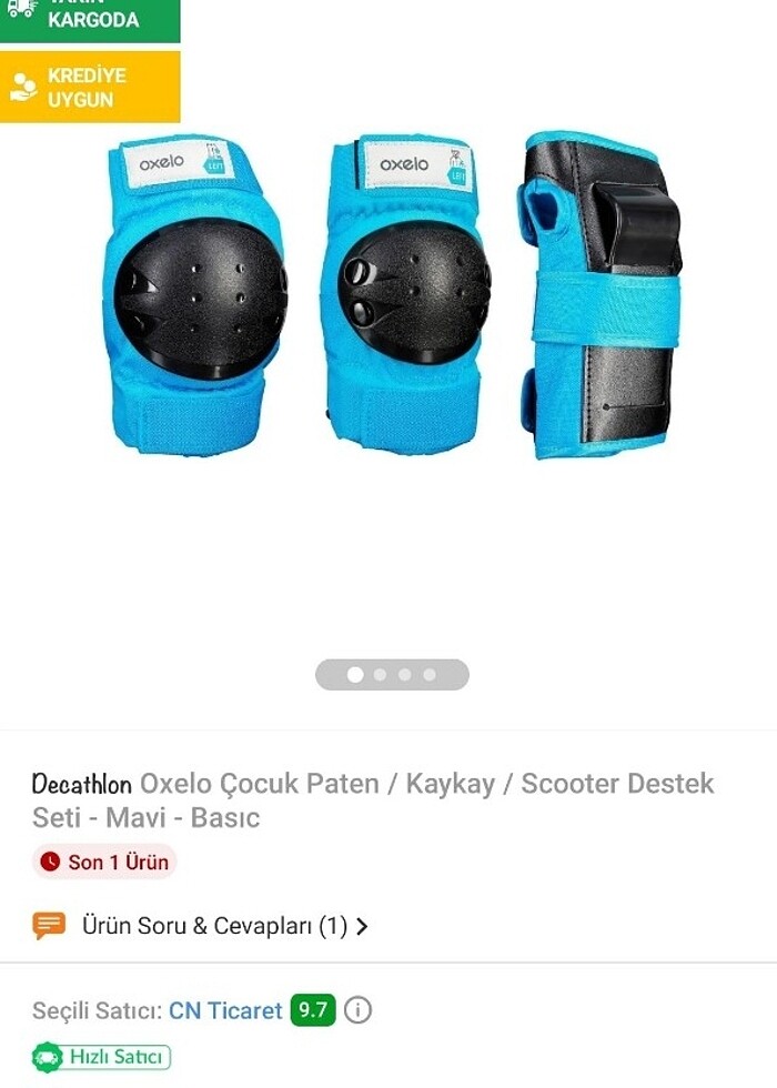 Oxelo marka kaykay güvenlik seti  - Görsel 2