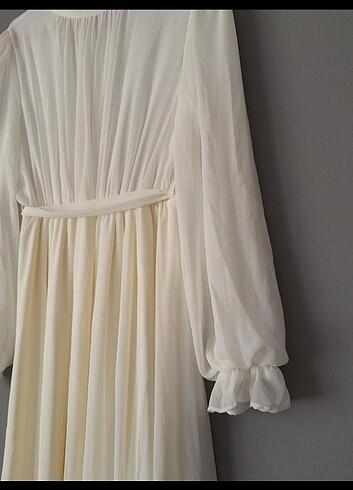 38 Beden beyaz Renk Tesettür nikah elbisesi 