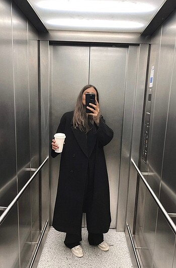 Yumuşak dokulu oversize kaban