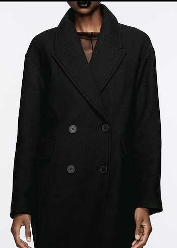 Zara Yünlü oversize kaban