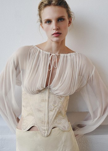 Zara Jakarli Kombine Korse Bluz S