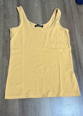 Kadın Sarı Pamuklu Basic Atlet