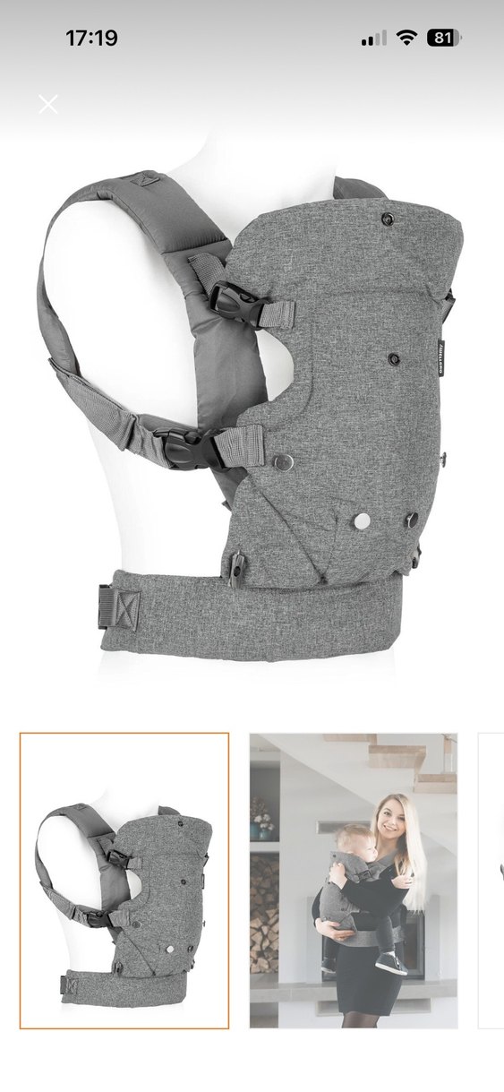 Wellgro Bebek Kanguru Gri Bebek Taşıyıcı - Görsel 4