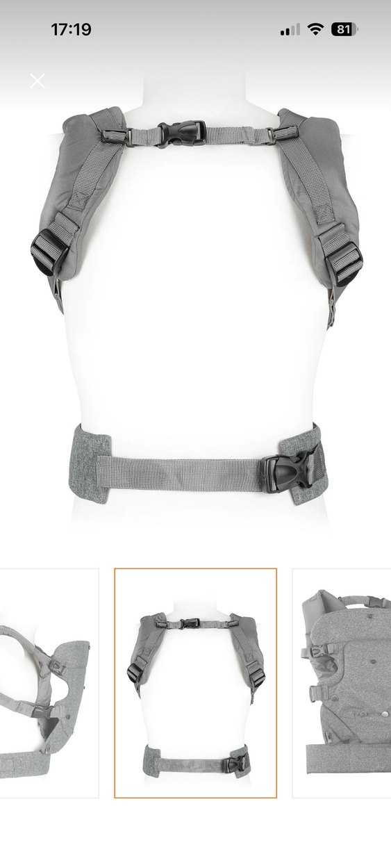 Wellgro Bebek Kanguru Gri Bebek Taşıyıcı - Görsel 5