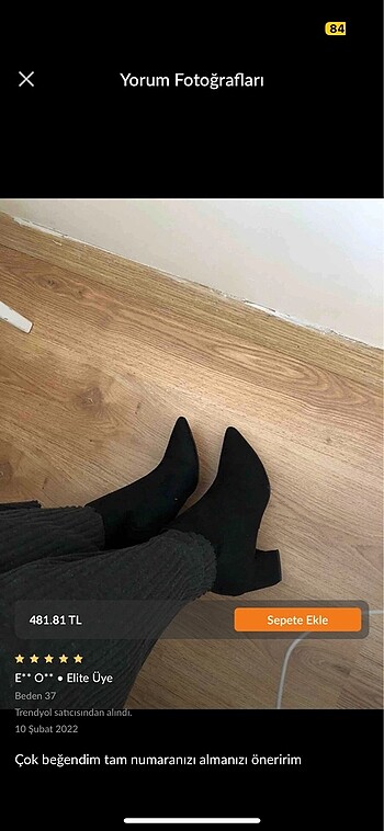 38 Beden siyah Renk Bot kısa topuk