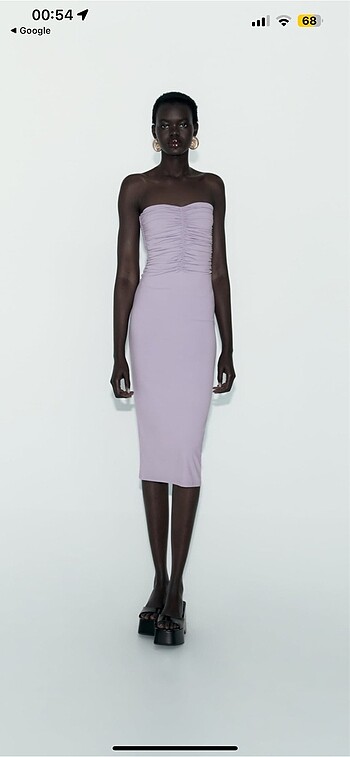 ZARA straplez elbise