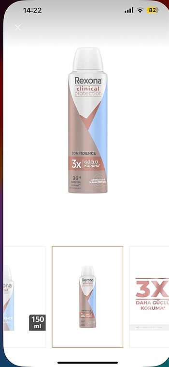 Rexona clinical kadın sprey deodorant
