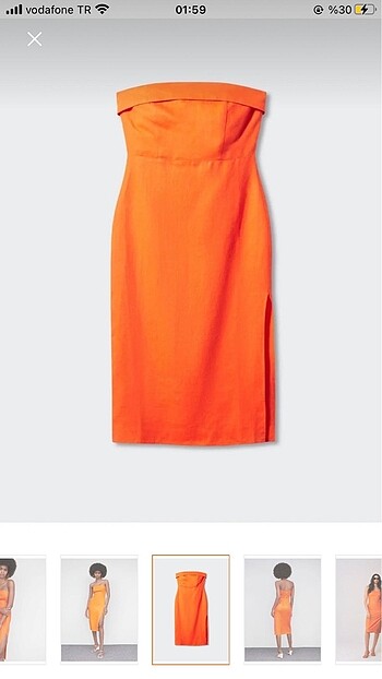 xs Beden Mango keten straplez elbise