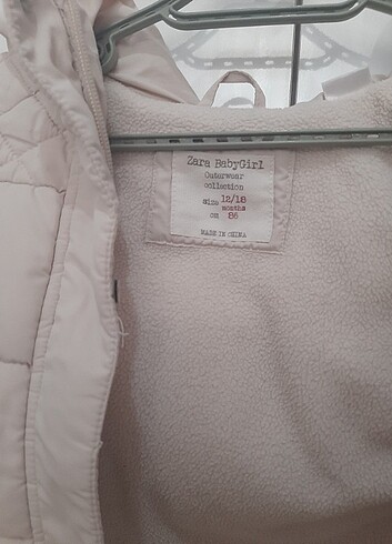 12-18 Ay Beden Zara kız çocuk mont