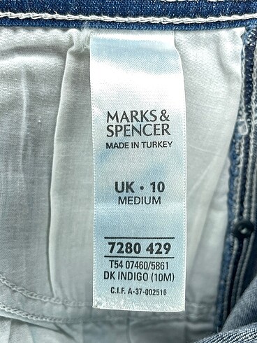 38 Beden lacivert Renk Marks & Spencer İspanyol Paça %70 İndirimli.