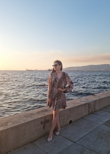 Zara leopar elbise