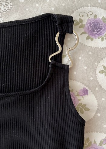 xs Beden Gri Düz Kesim Kolsuz Body