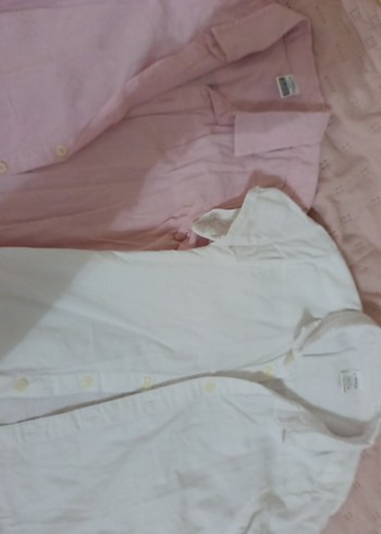 Düğmeli Pembe Keten Kadın Gömlek - Görsel 3