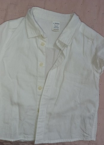 Sarı Desenli Kısa Kollu Erkek Gömlek ve beyaz gomlek - Görsel 4