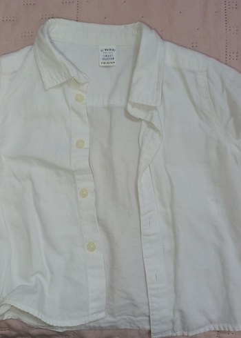 Sarı Desenli Kısa Kollu Erkek Gömlek ve beyaz gomlek - Görsel 2