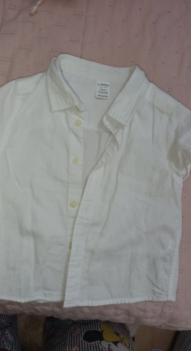 Sarı Desenli Kısa Kollu Erkek Gömlek ve beyaz gomlek - Görsel 4