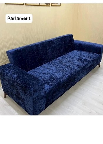 Diğer Koyu Mavi Baskılı Modern Koltuk Örtüsü