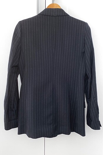 Mango Mango Çizgili Lacivert Blazer