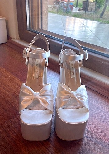 Zara Marcatelli Platform Saten Gelin Ayakkabı