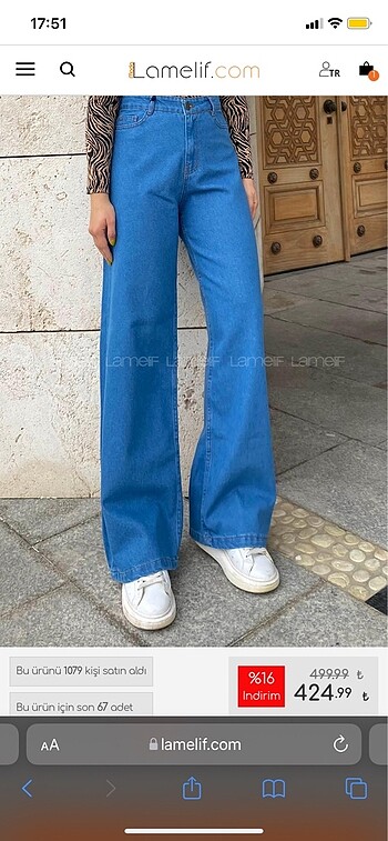 Lamelif bol paça pantolon 40 beden