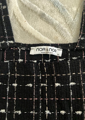 Kadın Siyah Kareli Mini Tulum - Görsel 3