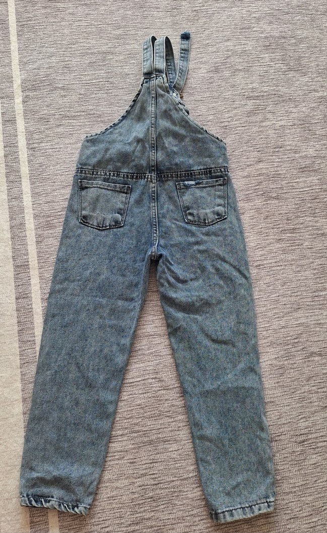 Kız Çocuk Kot Slopet Tulum - Görsel 2