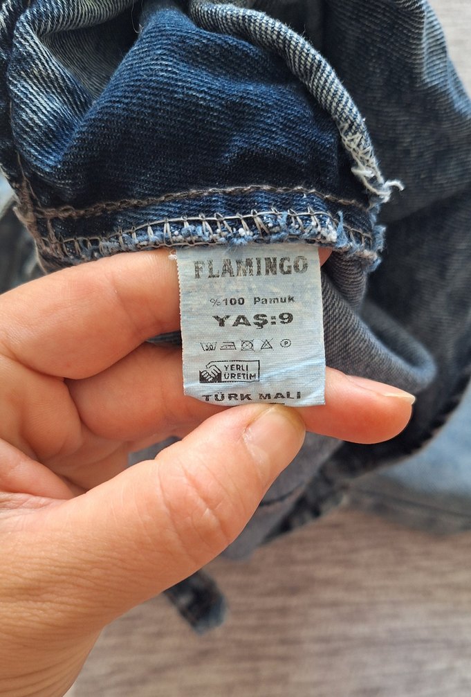 Kız Çocuk Kot Slopet Tulum - Görsel 4