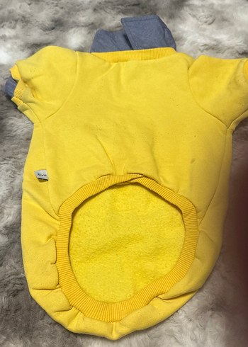 Sarı Baskılı Peluş Detaylı Köpek Kıyafeti - Görsel 3