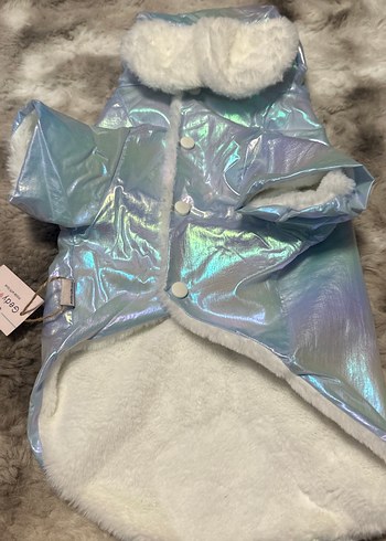 Çok şık kapşonlu içi kürklü köpek montu - Görsel 5