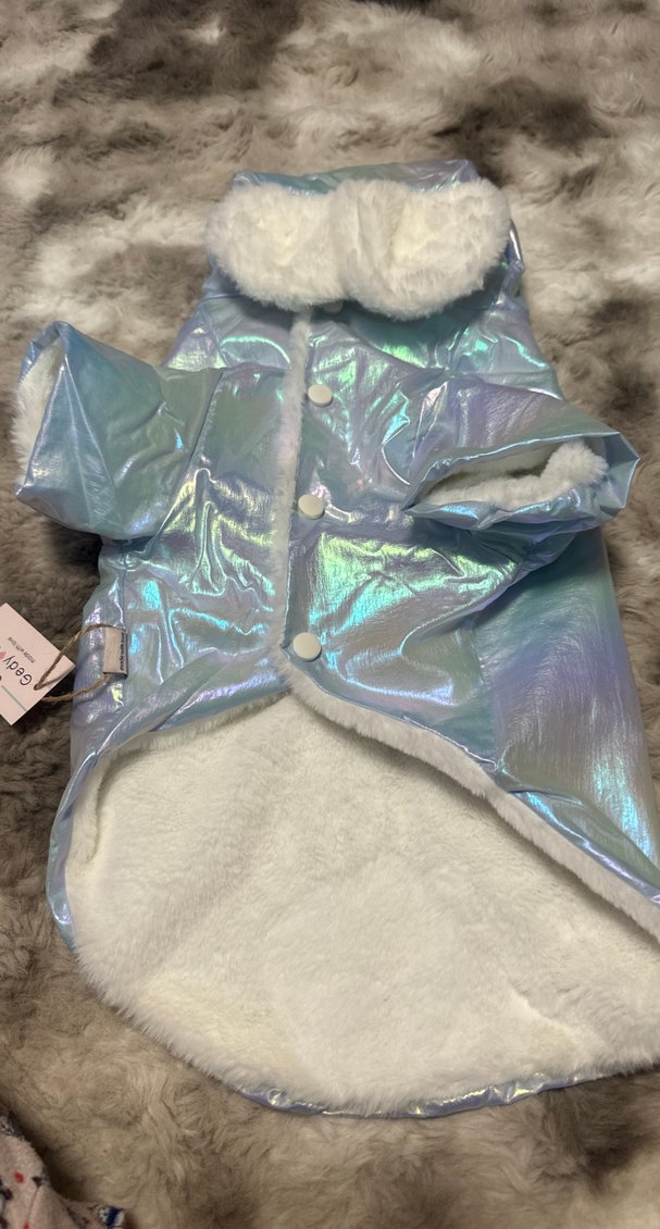 Çok şık kapşonlu içi kürklü köpek montu - Görsel 5