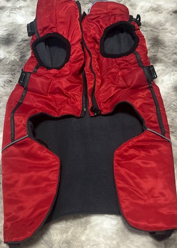 Gri Fermuarlı köpek kışlık mont - Görsel 2